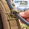 2-Pack Rotatable MOLLE Hydration Tube Clips for 20/25 mm Webbing,