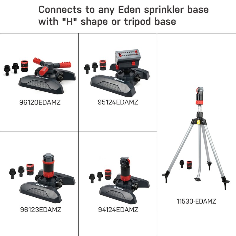 Eden 16039 Adjustable 6-Pattern Mobile Rotary Gear Drive Lawn &
