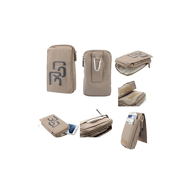 DFV mobile - Multi-Functional Vertical Stripes Pouch Bag Case Zipper