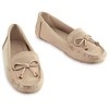 Collections Etc Stylish Microsuede Tassel Tie Cut-Out Pattern Moccasins Tan