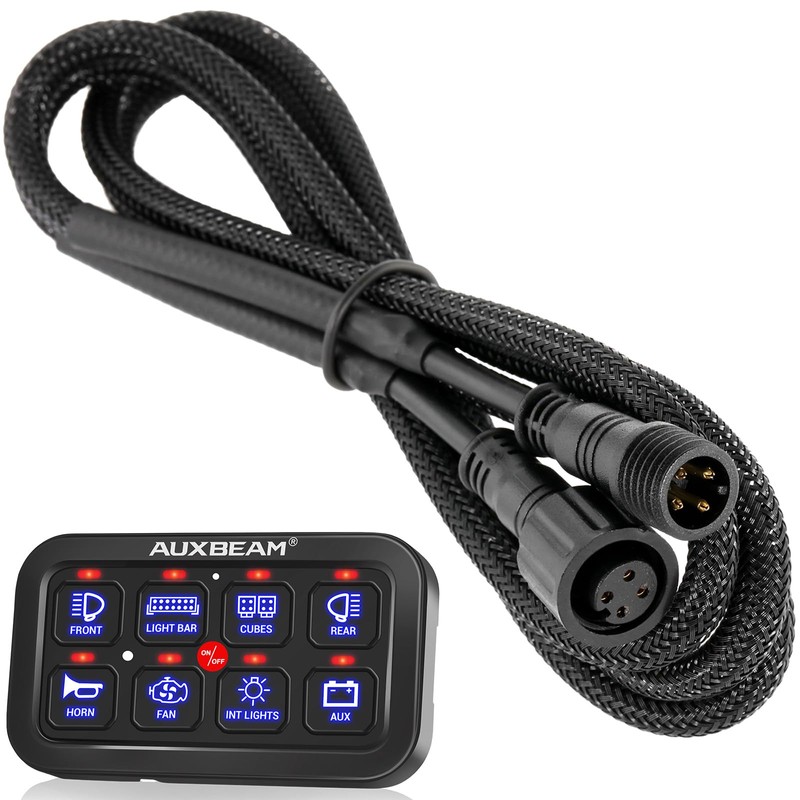 Auxbeam Extension Wiring Harness for 8 Gang Switch Panel BA80,
