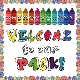 Lyreh 79pcs Back to School Bulletin Board Decorations, Colorful Welcome to Our Pack Crayon Cutouts with Border Trims Classroom Wall Decor for Preschool Kindergarten Elementary Library Supplies