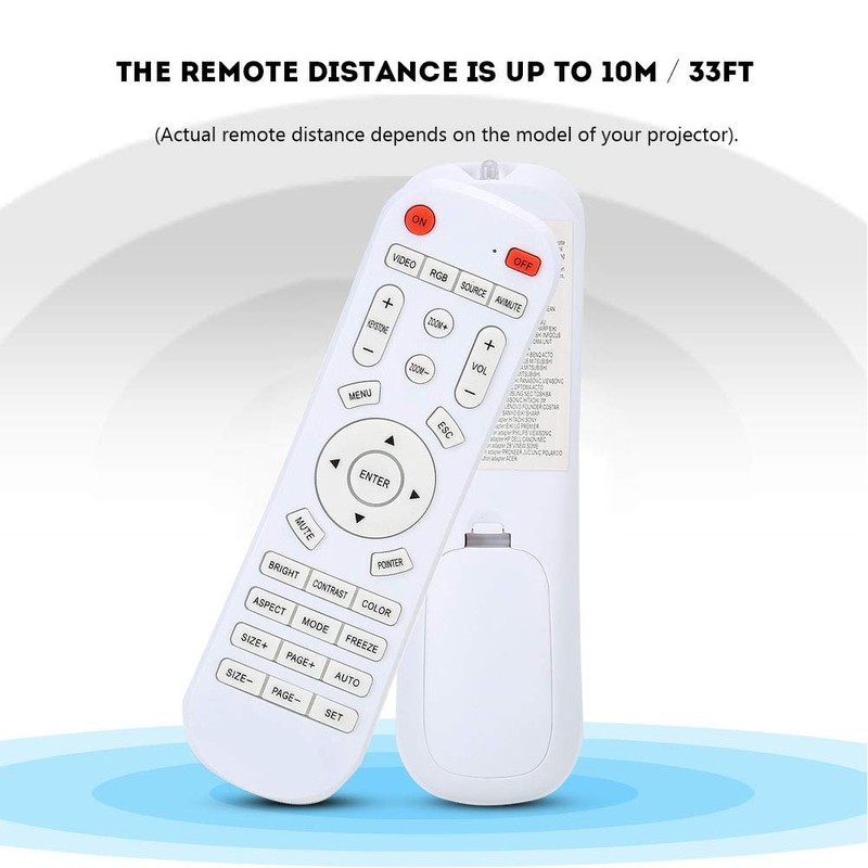 Tosuny Universal Projector Remote Control Smart Controller, 10m/33ft Remote Control