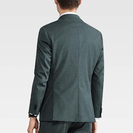 VYOOU Men's Formal Suit, Blazer, Business Jacket, Outerwear, Large Size, Gentleman's, Slim, 2 Buttons, Classic, Commuting to Work, Mourning, Classic, Wedding, Job Hunting, Funerals, Job Suit, gray