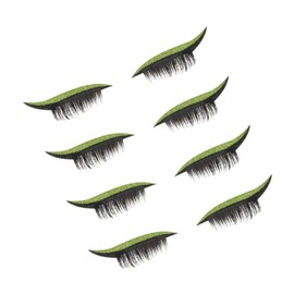 Healeved 12pairs Reusable Beauty Eyelash Stickers for Eye Makeup Sparkly for Parties Easy Application Comfortable Wear for Women and Girls