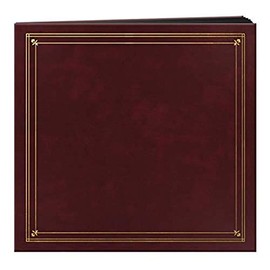 Pioneer Photo Albums 204-Pocket Post Bound Leatherette Cover Photo Album for 4 by 6-Inch Prints, Burgundy