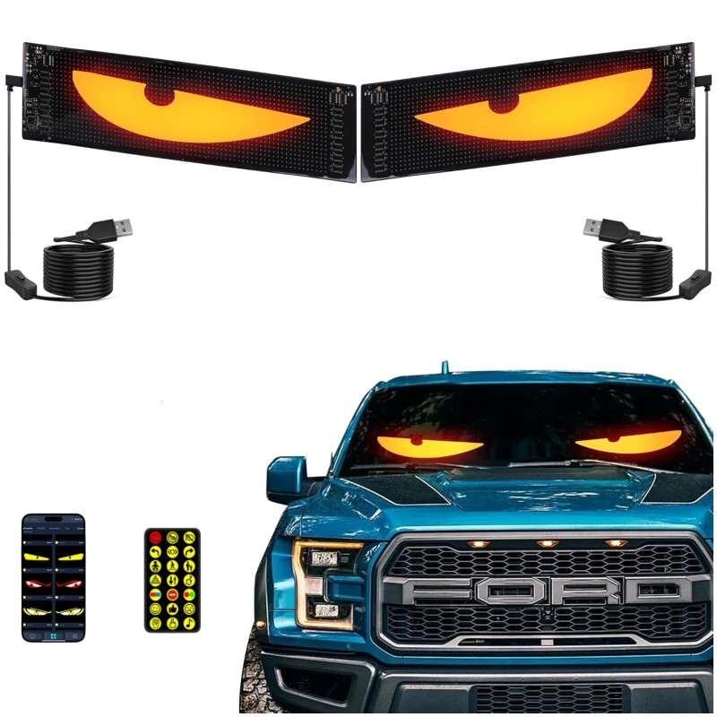 Multifunctional Bright Devil Eyes Light Windshield Programmable LED Eyes for
