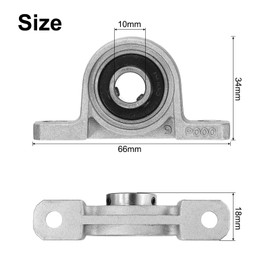 sourcing map 4pcs KP000 Pillow Block Bearings 8mm Bore Bearing Units Zinc Alloy, P6(ABEC3)