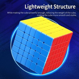 XMDCuber Moyu Meilong 6 m Speed Cube 6 x 6 Magnetic Stickerless, Meilong 6 m V2 Speed Cube 6 x 6 x 6 Magnetic Magic Cube, 144 Magnet, 61 mm Latest Version