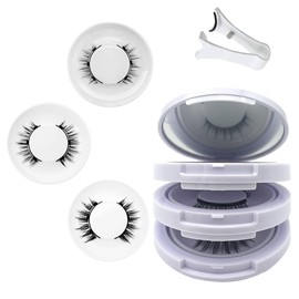 Meylora Magnetic Lashes,Meylora Magnetic Eyelashes with Applicator Reusable Magnet Eyelashes without Eyeliner Natural Look No Glue or Liner Needed(Natural+Simple+Iris)