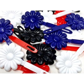 Tara Girls Self Hinge Plastic Bow Hair Barrettes Selection Pack Of 2 (BR83)