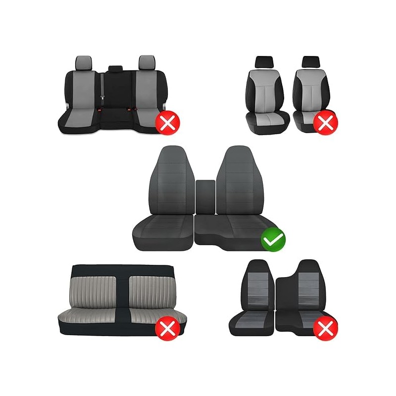 SAPUBK Custom-Fit Front Seat Covers Without Console Replace for 2004-2012