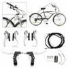 Bohaner Bicycle Brake Set Silver Complete V-Brake Bicycle Brake Set