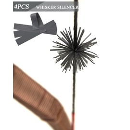 TOPARCHERY 2 Pair Bow String Whiskers Silencers Reduce String Noise Recurve Bow Black Grey for Recurve Compound Bow