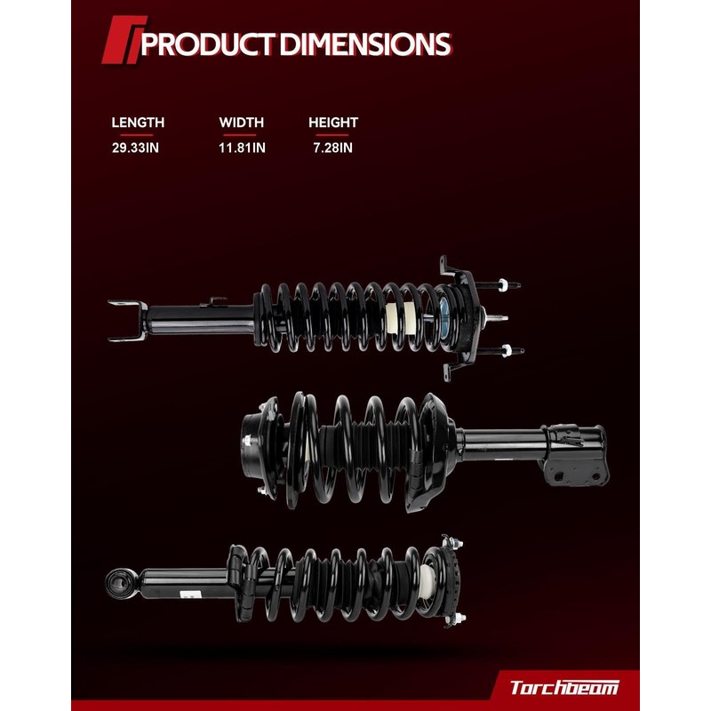 Torchbeam Premium Struts Shock Absorber Assembly for Scion xD 2008