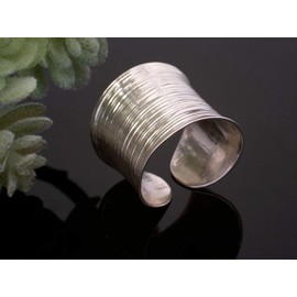 Fly Style Wide Silver Ring Women's Ring 925 Silver Ladies Open Adjustable Statement Ring, Sterling Silver