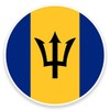 2 x 10cm/100mm Barbados Flag Window Cling Sticker Car Van