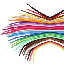 SEWACC Shoe Laces 30pcs Athletic Thick. Shoelaces, Flat Rope Colored Skateboard Leather Sneaker Boots Colors Boot Shoe Sneakers Shoelaces Laces Cord Diy Replacement Trainer Shoe Laces Round