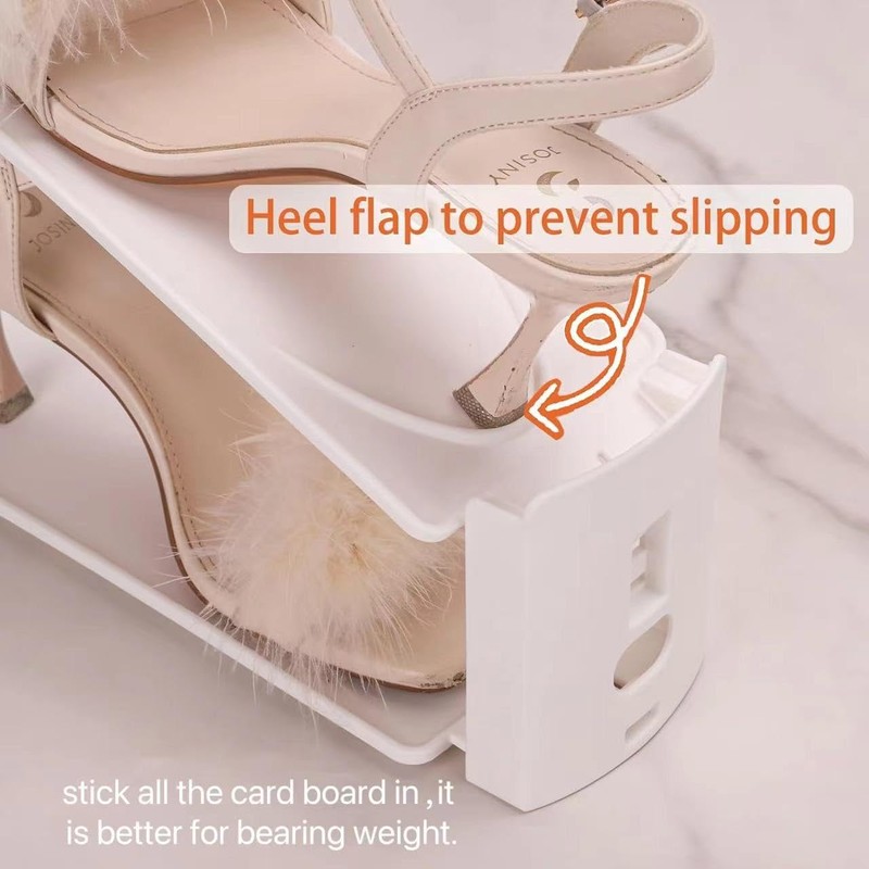 Uni HIMO 12 Pack Shoe Slots Organizer Adjustable Level Shoe