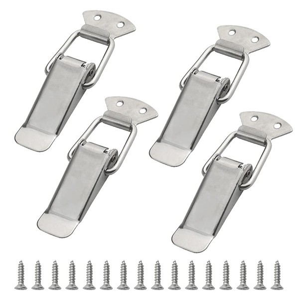 WMYCONGCONG 4 Pcs 304 Stainless Steel Spring Loaded Toggle Case