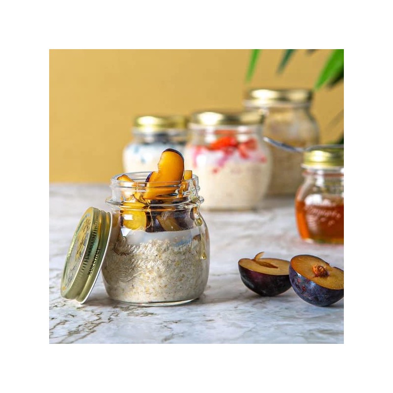 Bormioli Rocco Quattro Stagioni Small Glass Mason Jars 8.5 Ounce
