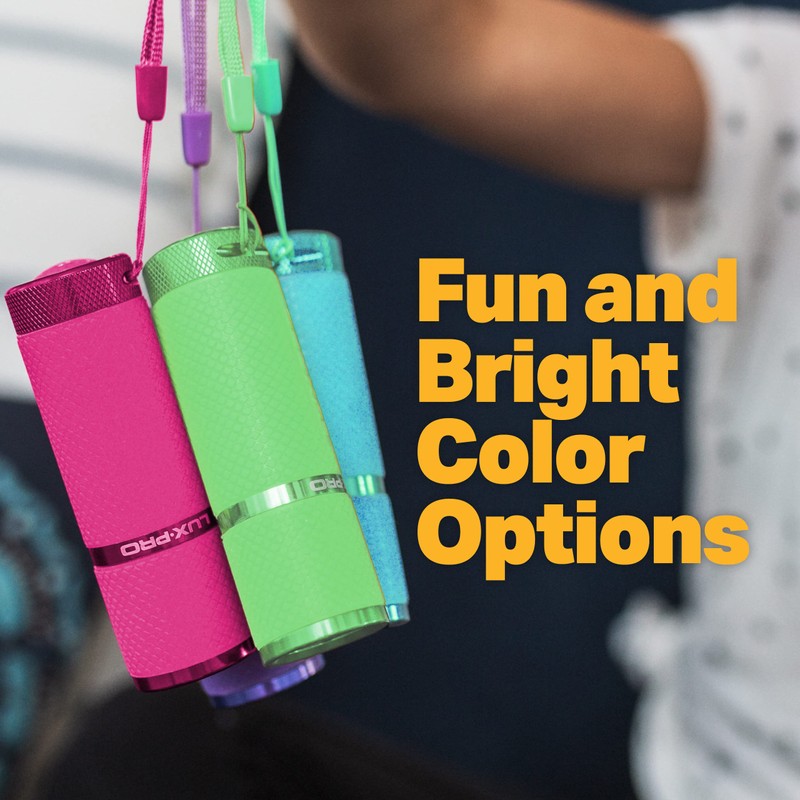 LUXPRO 3 Pack Mini Flashlights - LP395 Gel Glow in