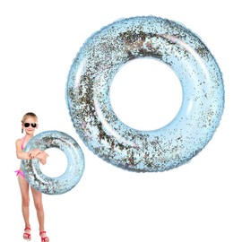 Pool Inflatables Swimming Ring Rubber Rings for Kids,70cm Light Blue Sequins Inflatable Pool Water Toys,Inflatable Pool Floats Swim Tubes Rings for Girls Boys Women Men Summer Party Beach Water Sports