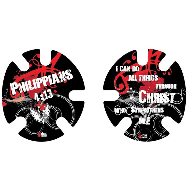 4 Time All American Philippians 4:13 Red Decals, Wraps