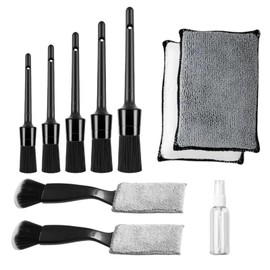 HANGZIGD 10Pcs Car Detailing Brush Set, Car Detailing Kit,Car Dashboard Cleaning Soft Brush, Suitable for Cleaning Internal Brush Panels, Vents, Leather, and Computers.