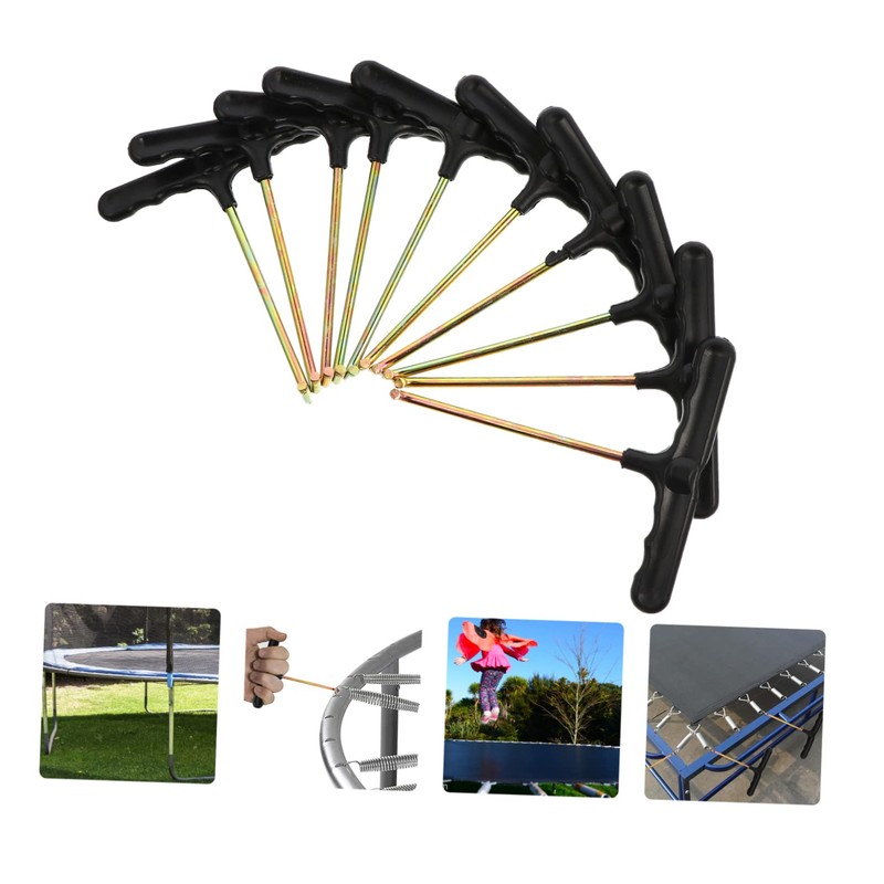 BESPORTBLE 10pcs Trampoline Spring Pull Tool Durable T Hook for