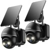 ZUMIMALLSolar Security Cameras Wireless Outdoor with 360° PTZ, 2 Packs