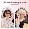 Travel Flat Iron Cordless, Mini Hair Straightener and Curler for
