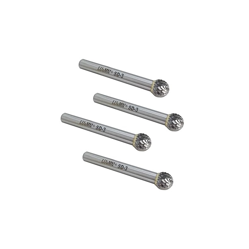 SD-3 Tungsten Carbide Burr Rotary File, Double Cut Ball Burs,