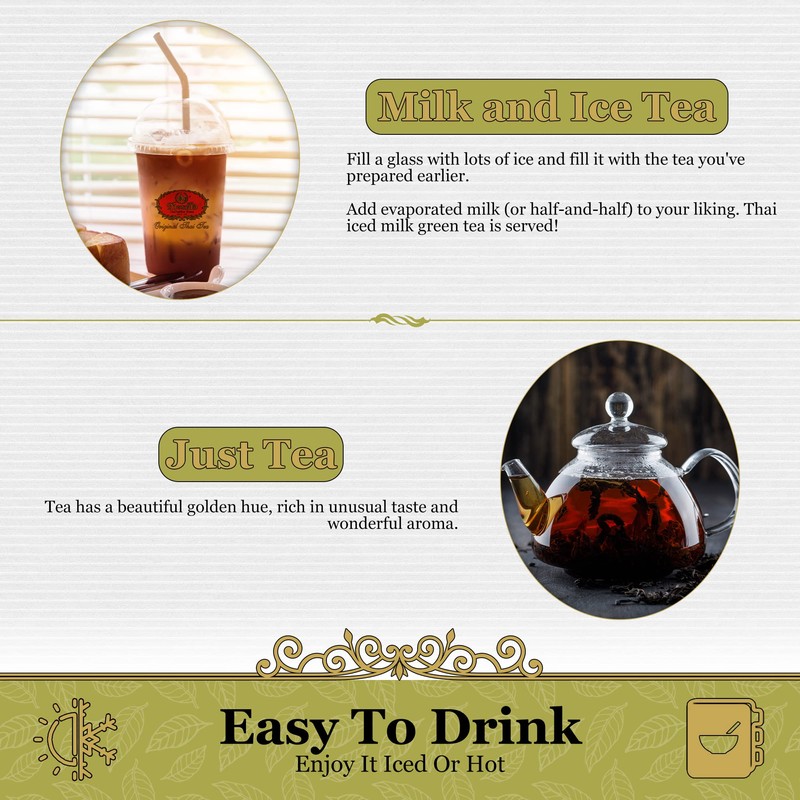 Number-One Brand Premium Thai Iced Tea Extra Gold, 400g (14