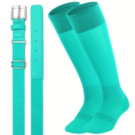 UnFader Youth Adult Baseball Socks and Belts Combo, Adjustable Elastic Softball Belts and Socks for Boys Mens and Grils