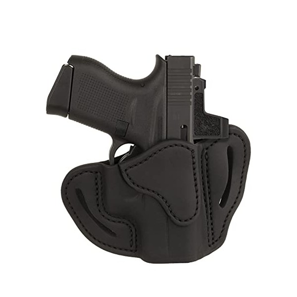 1791 Gunleather G43 Optic Ready Holster, OWB CCW G43 Leather Gun Holster for Belts. Compatible/Replacement for Glock 43, Ruger LC9, SR22, SR1911, Sig P238, P365 and Kimber Micro