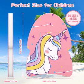 MoKo Swimming Kickboard for Kids, Cartoon Jellyfish-shape Swimming Training Aid Pool Exercise Equipment, Kickboard for Swimming Training for Swimming Beginner, Pink & Unicorn