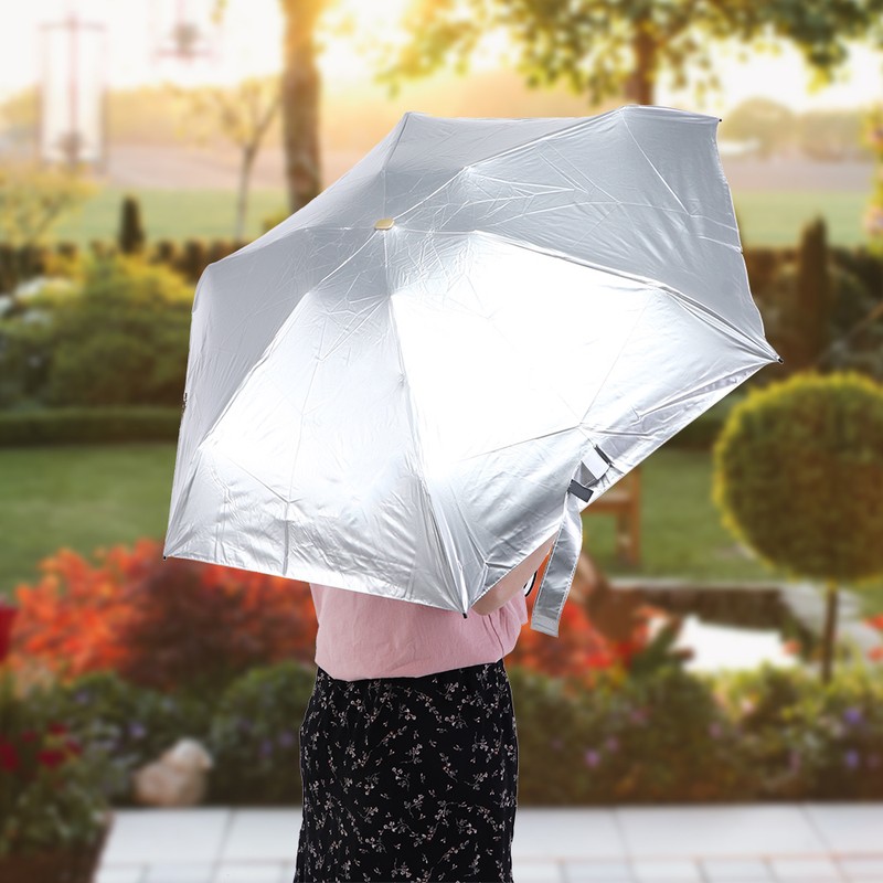 Mini Portable Anti UV Sun Rain Protection Umbrella Women Lady
