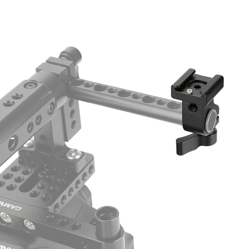 CAMVATE 15 mm side single rod clamp with cold shoe