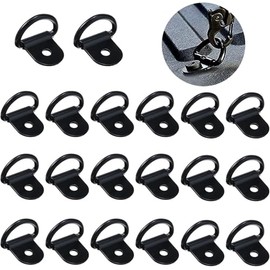 BDEPSTR Pack of 10 Lashing Rings, Black D Ring Anchor Lashing Ring, Eyelets Stainless Steel for RV Accessories, Camping Equipment, Car Trailer, Kayak, Garage Mounting