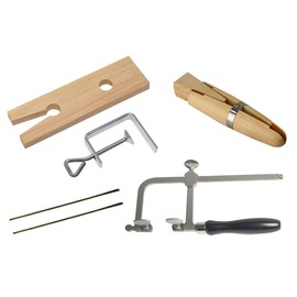 Jewelry Making Bench Tool Kit with Wooden Bench Pin Ring Clamp Saw Frame Blades