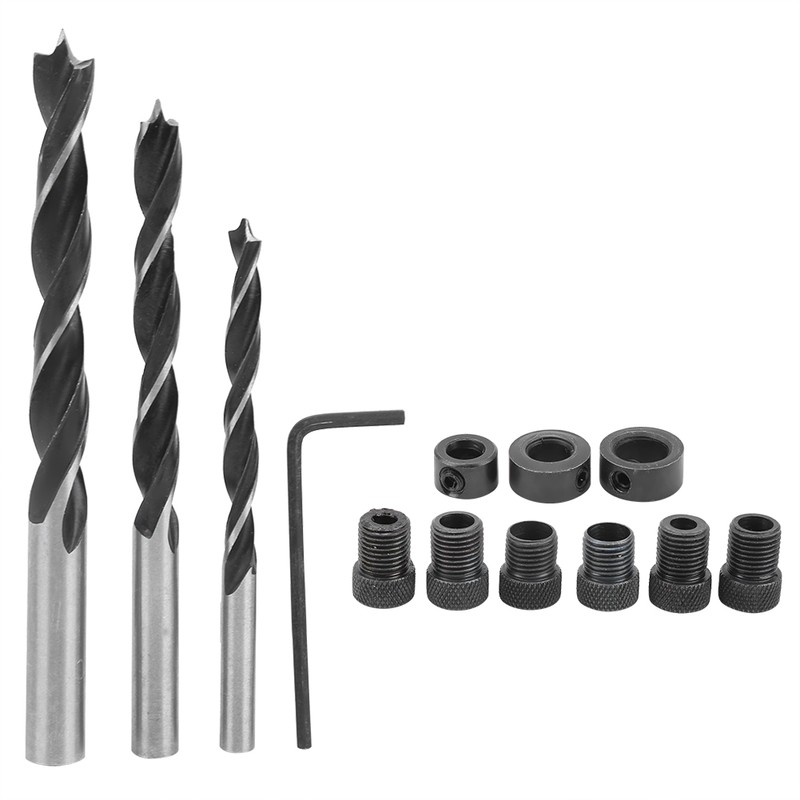 14Pcs Oblique Drill Hole Locator Set 15° Angle Durable Woodworking