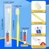 HOIQIRY Yellow Disposable Toothbrushes with Toothpaste - Pack of 500,Individually