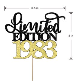 Leetaivie Edición Limitada 1983 - Decoración para tartas de feliz cumpleaños 41, para hombres y mujeres de 41 años/41 y fabulosa decoración de tartas, suministros de decoración para fiestas de