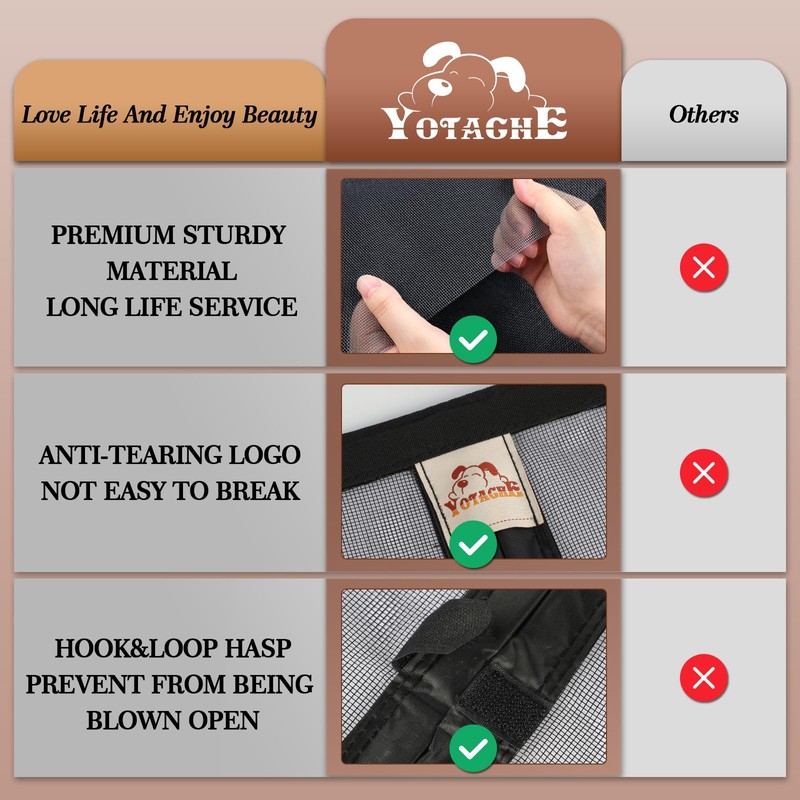 Yotache Magnetic Screen Door Fits Door Size 34 x 96,