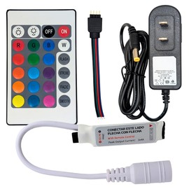 Controlador Remoto 12V para Tiras LED RGB 4 Pines y Modulos Adaptador con Funciones de Cambio de Tono Estrobos y Difuminaciones Ideal para Iluminación Decorativa