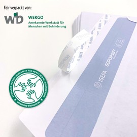 DerMegaDeal umschlag-discount - 100 Briefumschläge mit Fenster, DIN lang = 220 x 110 mm, mit Laser bedruckbar, Geschäftsumschläge, Fensterumschläge, in Berlin fair verpackt