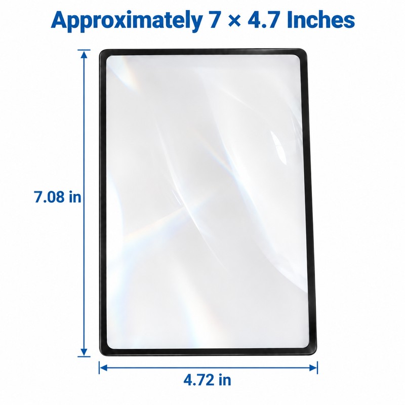 3X Reading Sheet Magnifier – 7 × 4.7 in Thin