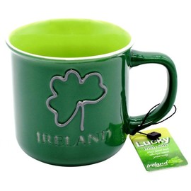 JC Walsh and Sons Ireland Shamrock Mug St. Patrick's Day Gift Irish Celtic Tea Coffe Cup Kitchen Accessories, Medium, Green