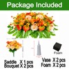 FLOWERIA Headstone Flower Saddle Cemetery Flowers for Grave - Artificial